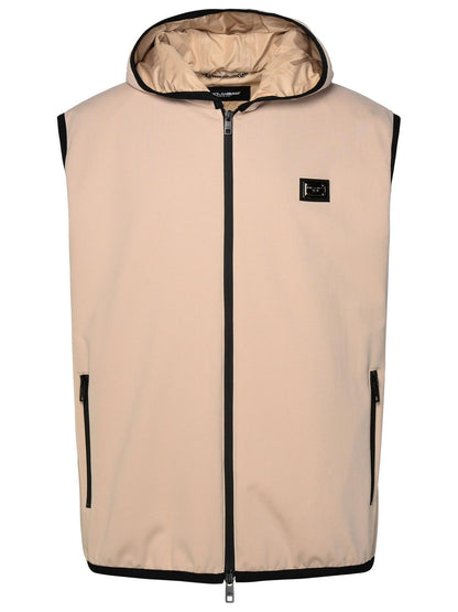Dolce &amp; Gabbana Beige Cotton Blend Vest