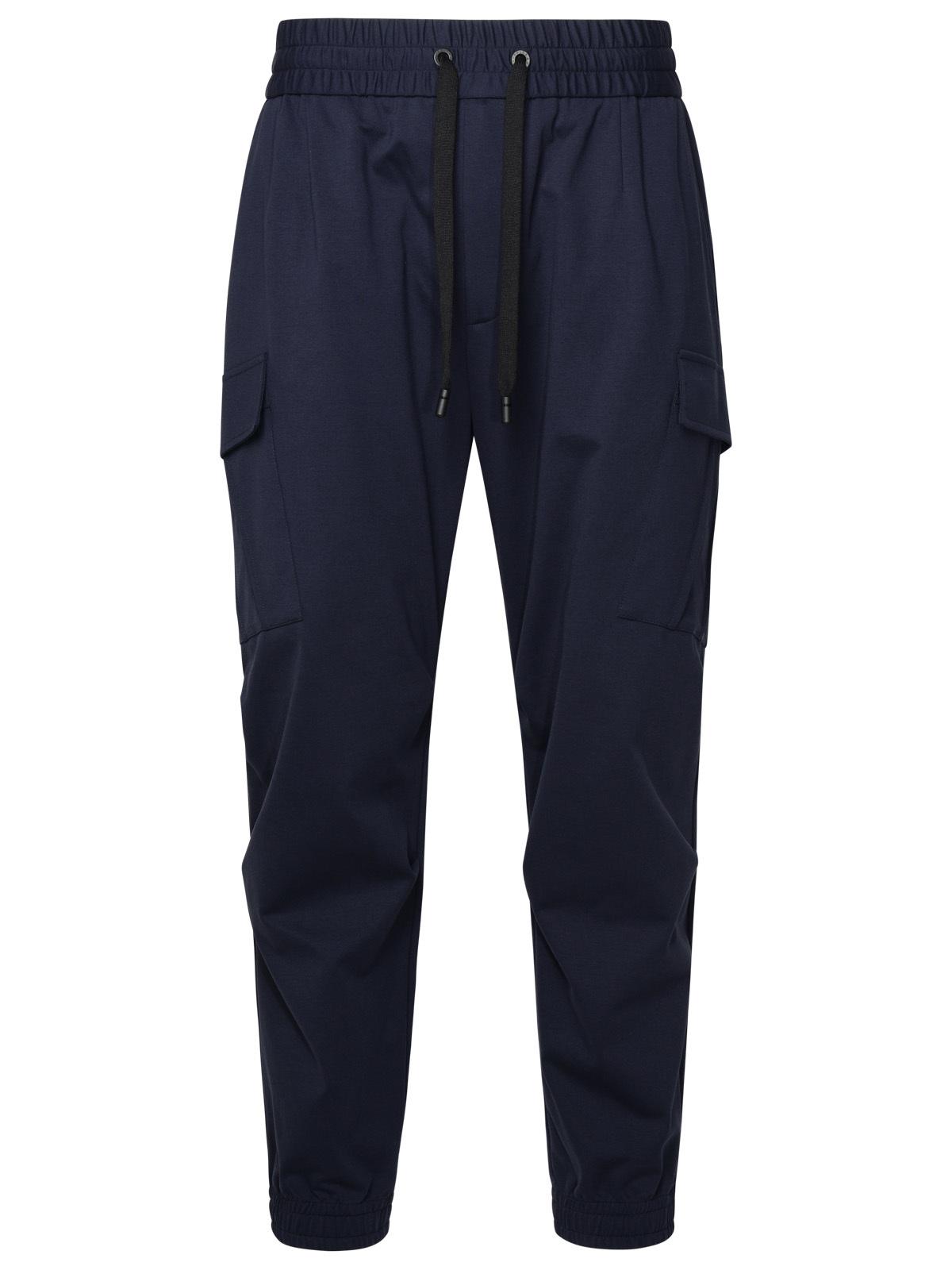 Dolce &amp; Gabbana Blue Cotton Blend Pants