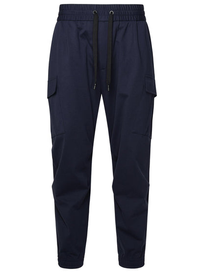 Dolce &amp; Gabbana Blue Cotton Blend Pants