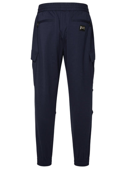 Dolce &amp; Gabbana Blue Cotton Blend Pants