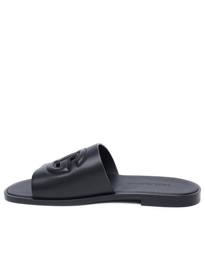 Dolce &amp; Gabbana Black Nappa Slippers