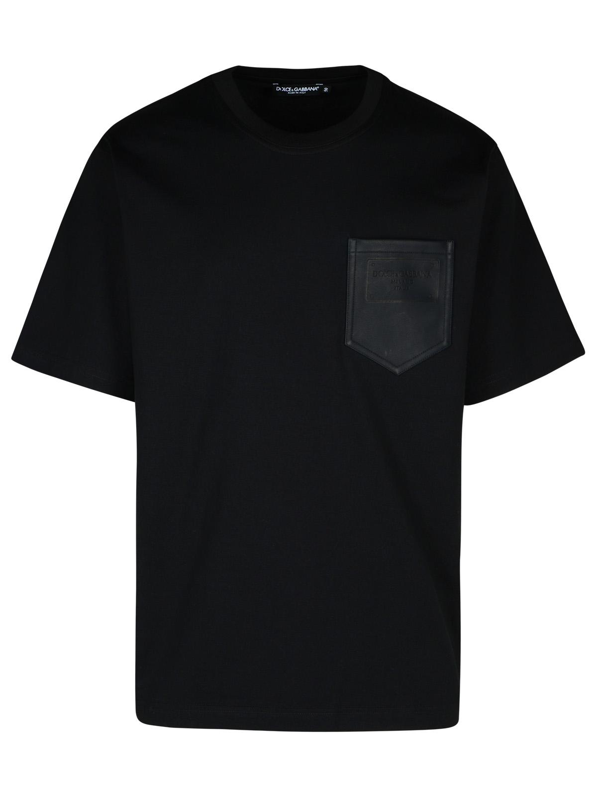 Dolce &amp; Gabbana Black Cotton T Shirt