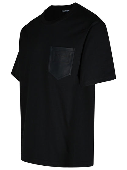 Dolce &amp; Gabbana Black Cotton T Shirt