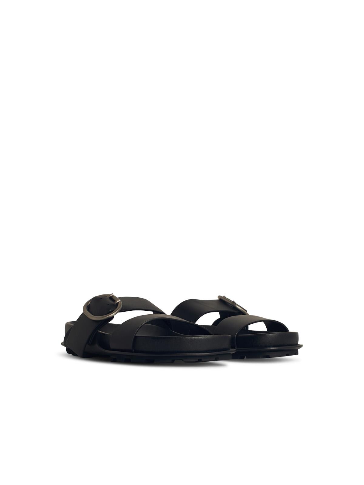 Jil Sander Black Lear Slippers
