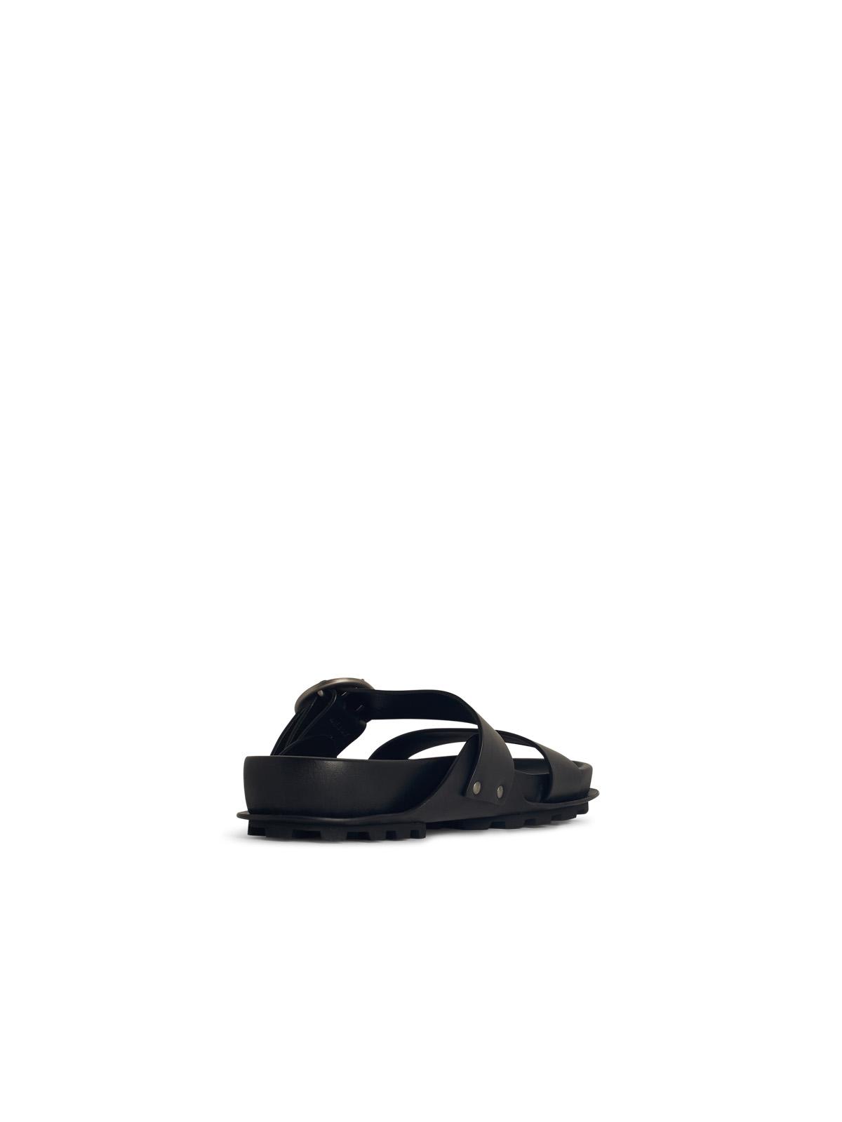 Jil Sander Black Lear Slippers