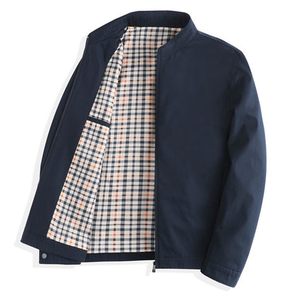 Pure Cotton Lapel Jacket for Men Business Casual Outerwear