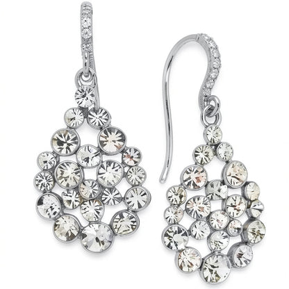 I.n.c. Silver-Tone Crystal Drop Earrings