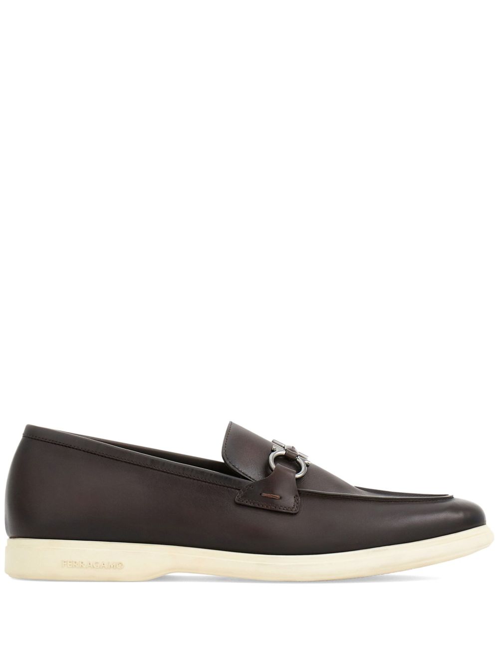 Ferragamo Leather Buckle Loafers - Men&