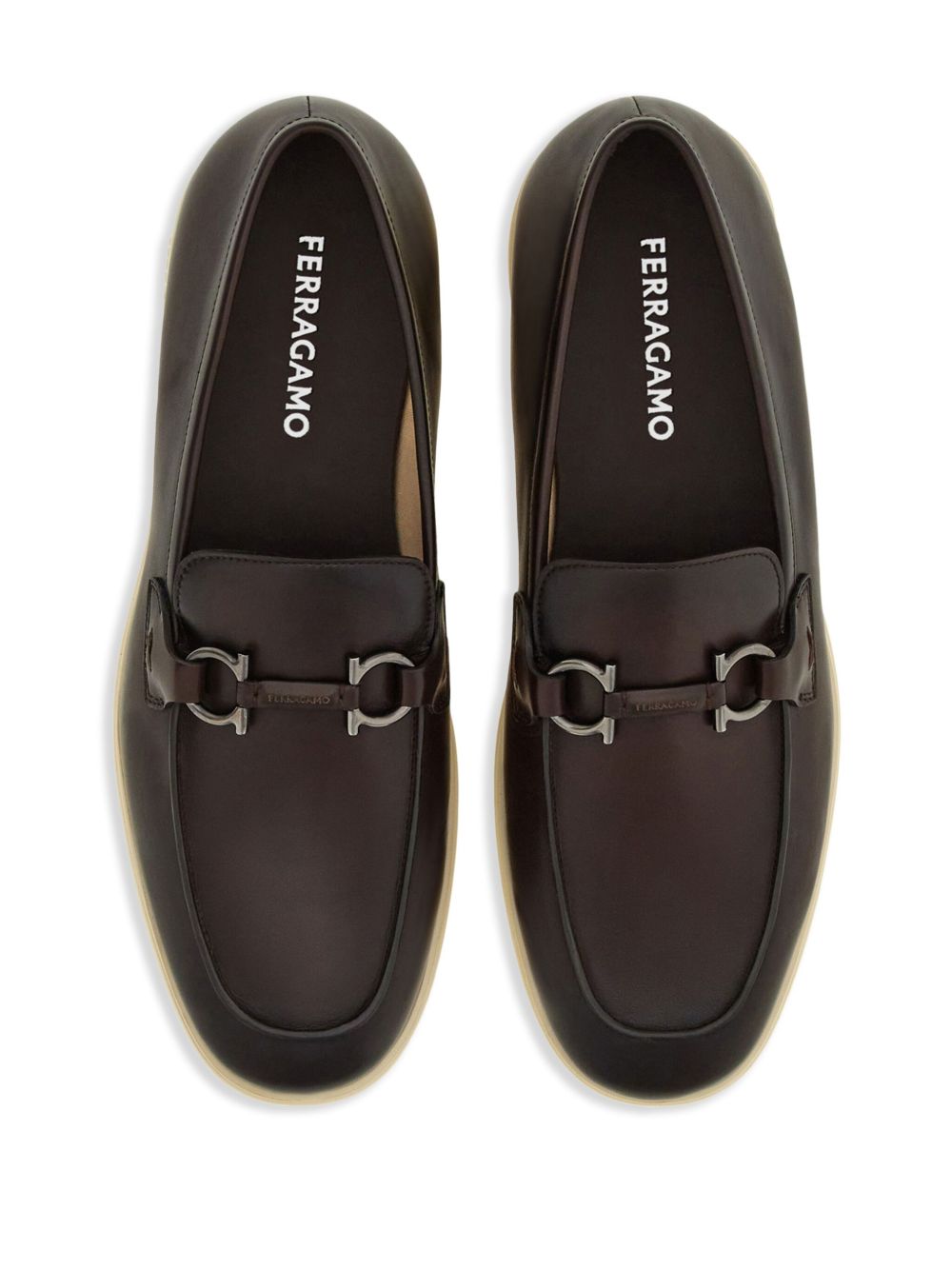 Ferragamo Leather Buckle Loafers - Men&