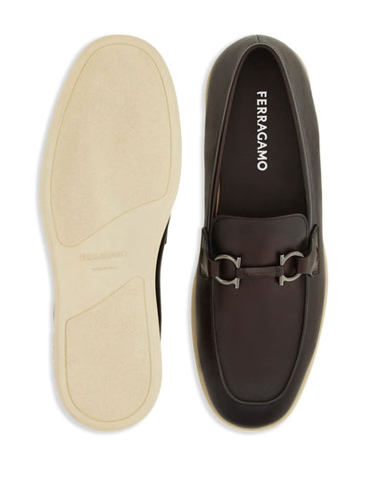Ferragamo Leather Buckle Loafers - Men&