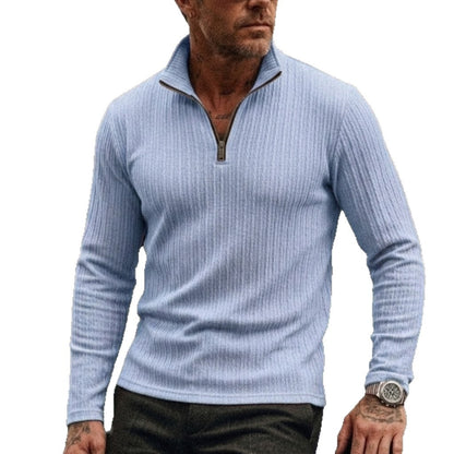 Long Sleeve Jacquard Polo Shirt