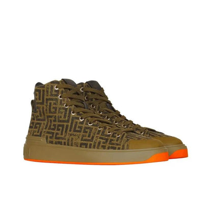 BALMAIN Casual Shoes Men High Top Khaki