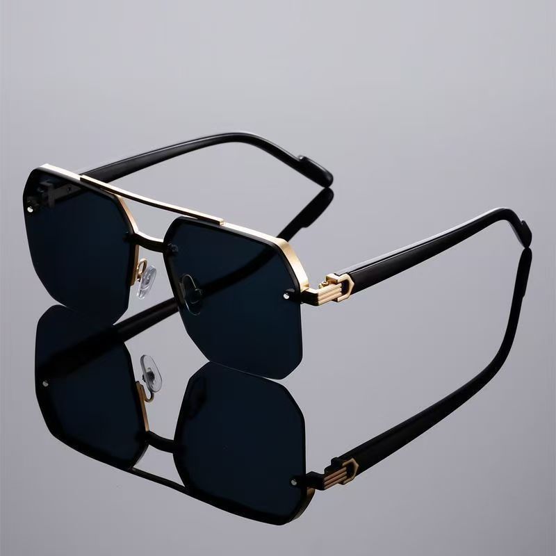 Metal frame polarized sunglasses