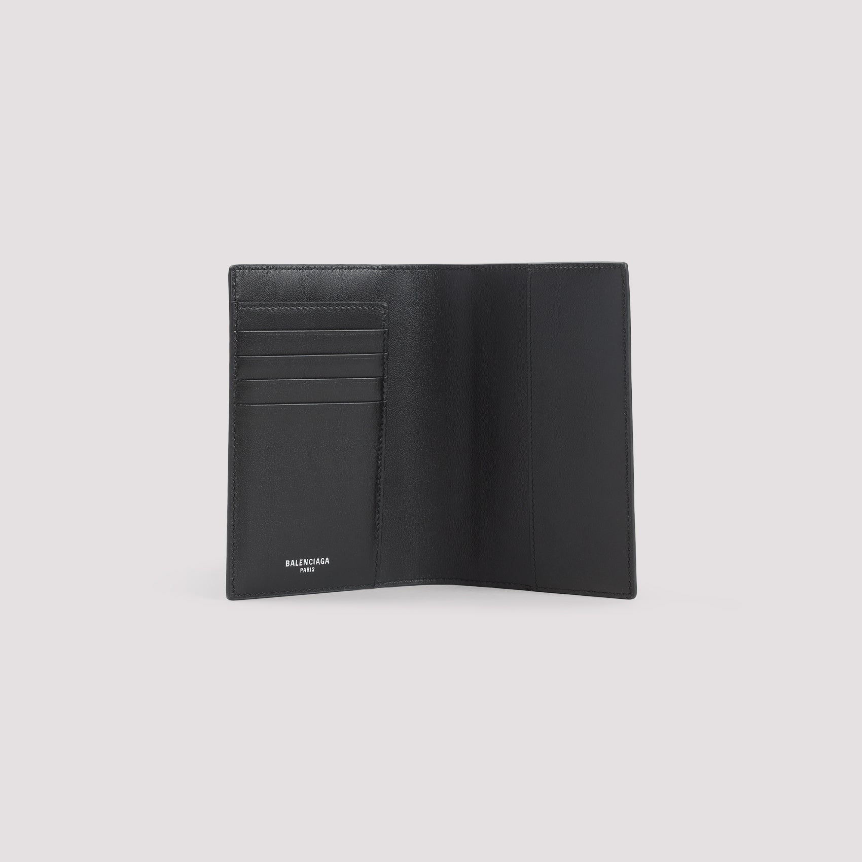 BALENCIAGA Leather Passport Holder with Multicolor Accent