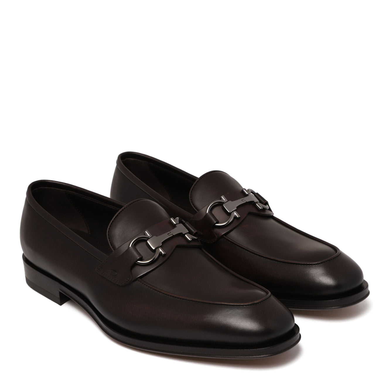 Ferragamo Elegant 100% Leather Flat Shoes for Men