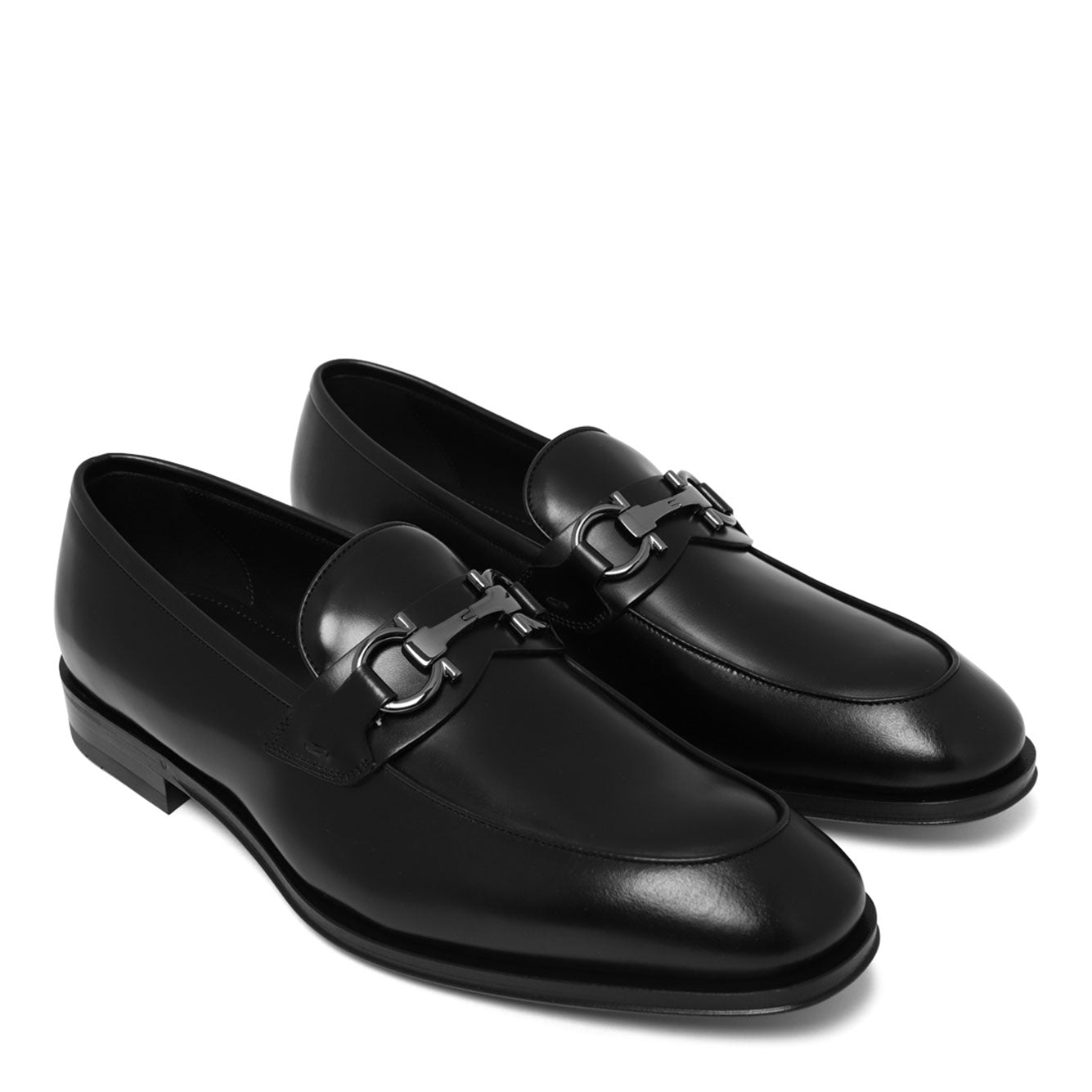 Ferragamo 100% Leather Moccasin Flat Shoes for Men