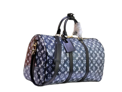 Louis Vuitton Navy &amp; White Monogram Keepall 50