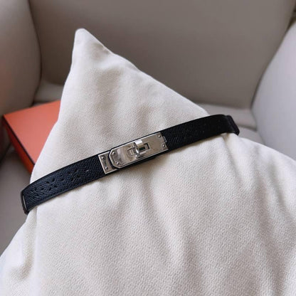 Hermes Men Silver Buckle Belt &