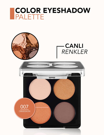 Flormar Color Palette Matte &amp; Shimmer 4-Color Eyeshadow