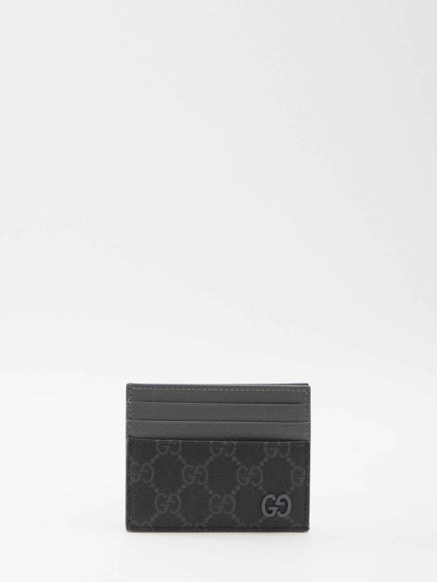 GUCCI Mini Fabric and Leather Card Holder