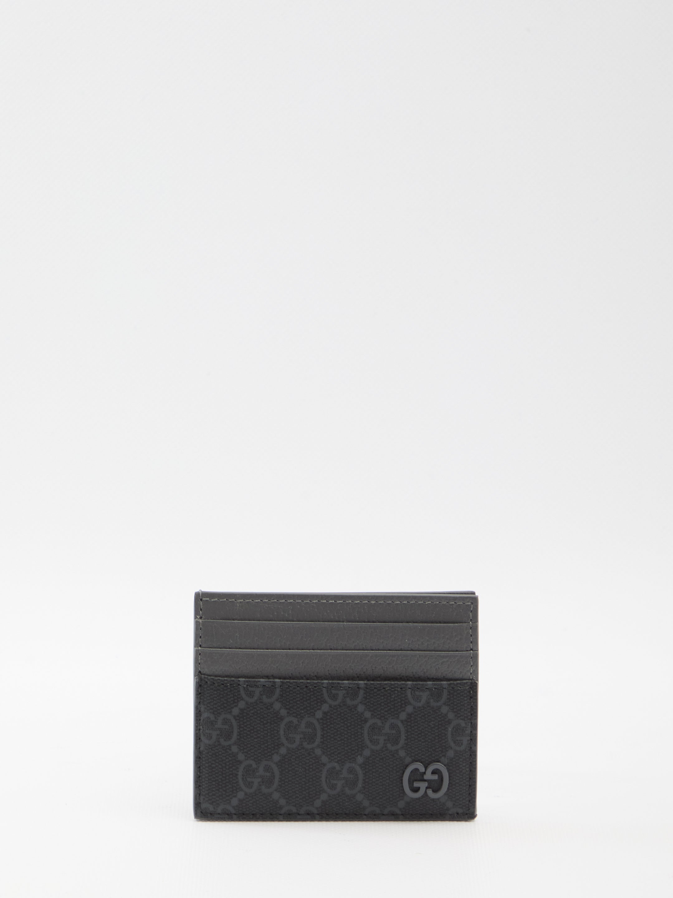 GUCCI Mini Fabric and Leather Card Holder