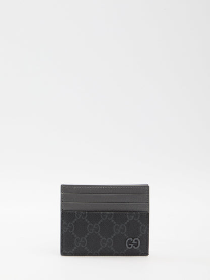 GUCCI Mini Fabric and Leather Card Holder