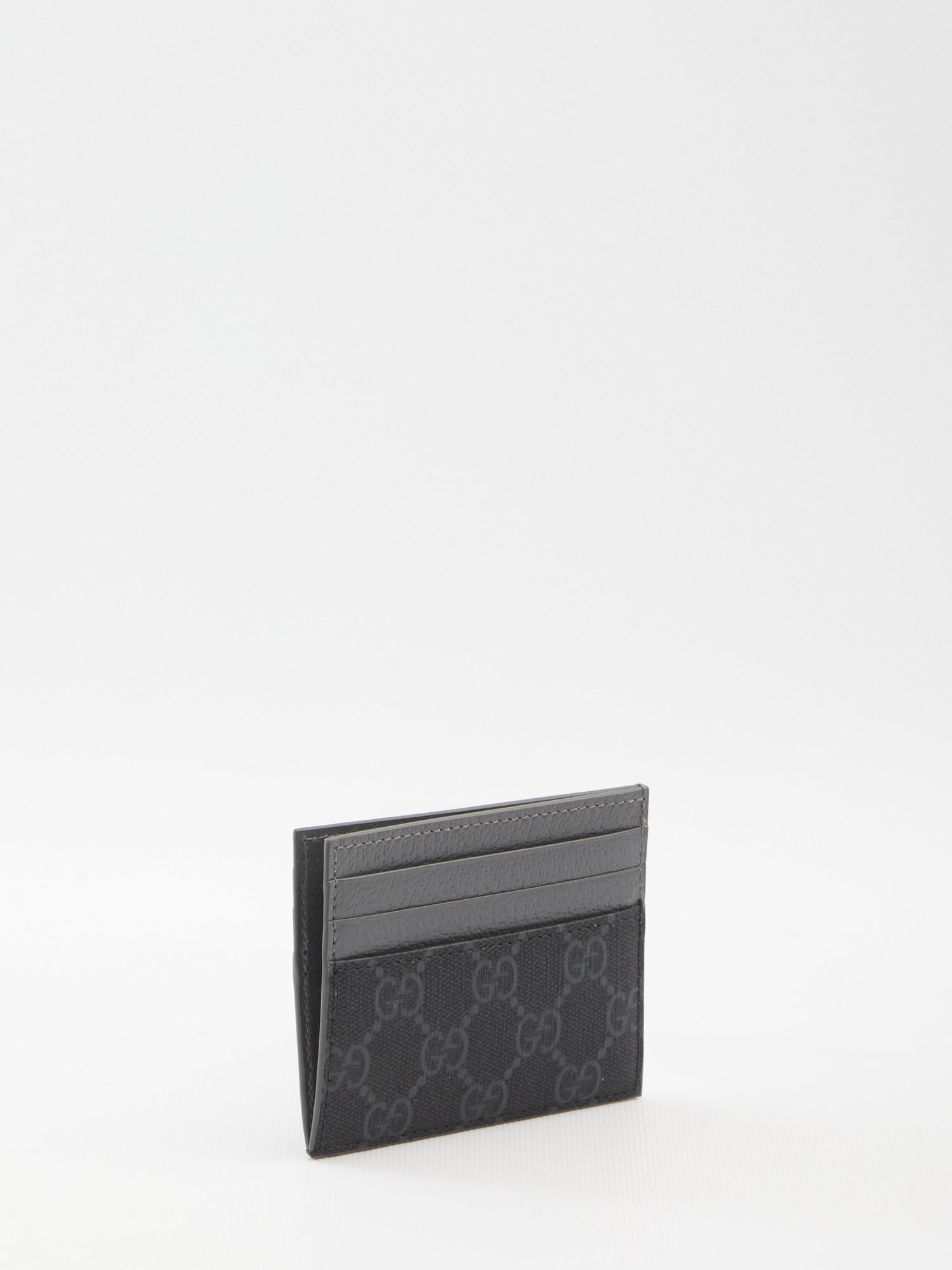 GUCCI Mini Fabric and Leather Card Holder