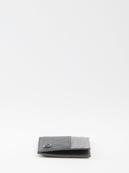 GUCCI Mini Fabric and Leather Card Holder