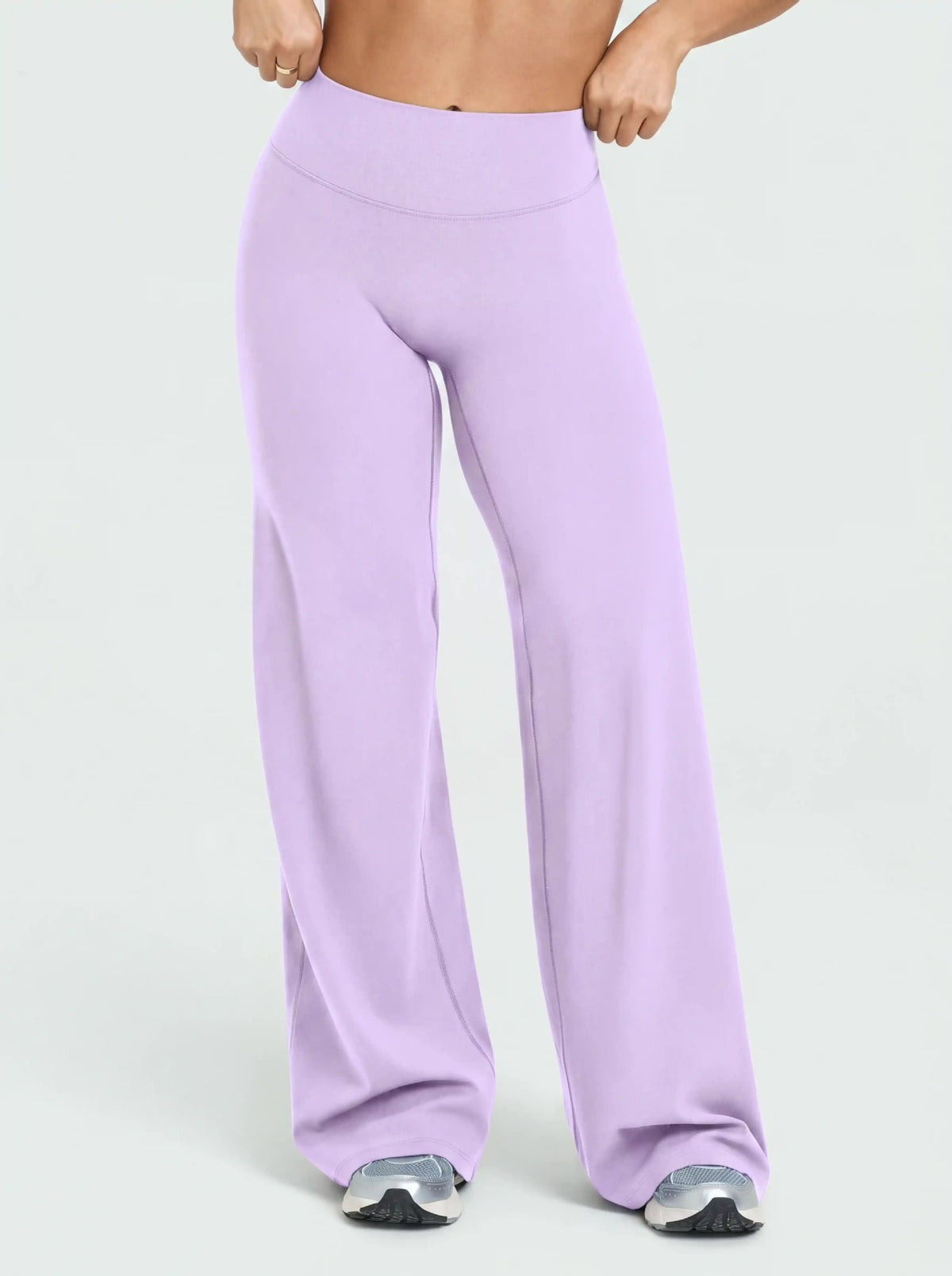Womens High Waist Flared Yoga Pants Straight Leg Slimming Workout Leggings