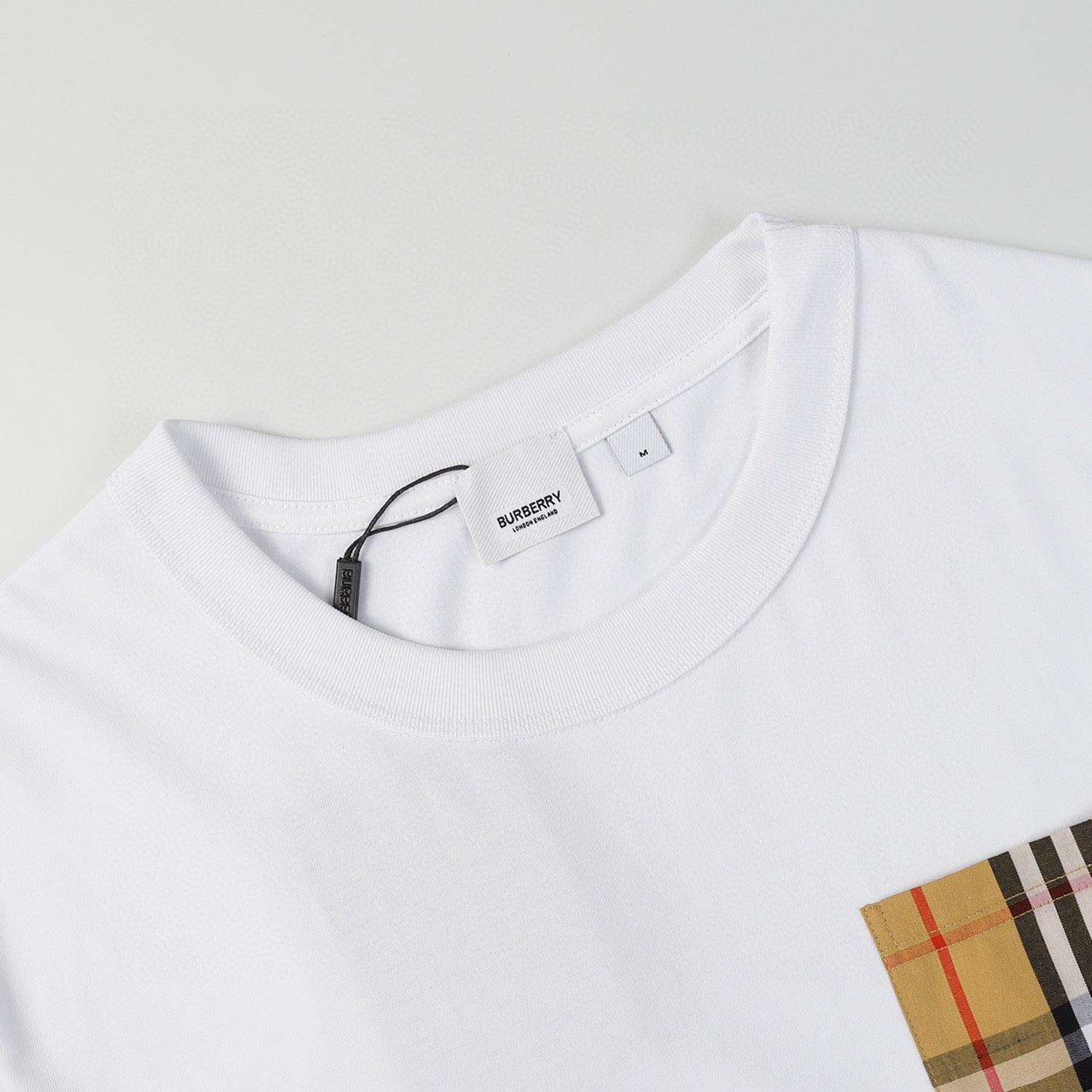 Burberry White Cotton T-Shirt | Classic Crew Neck – Effortless Style