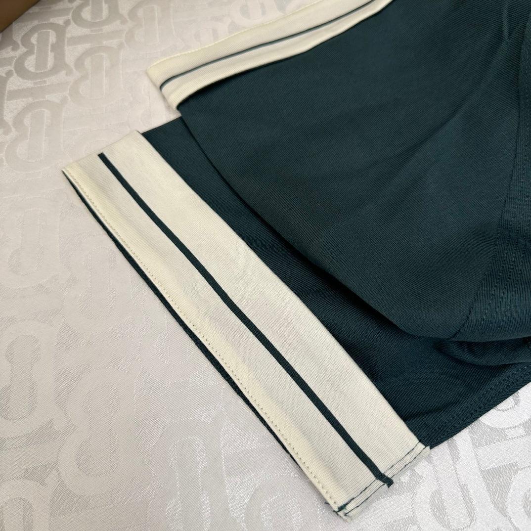 Burberry Green T-Shirt Without Collar