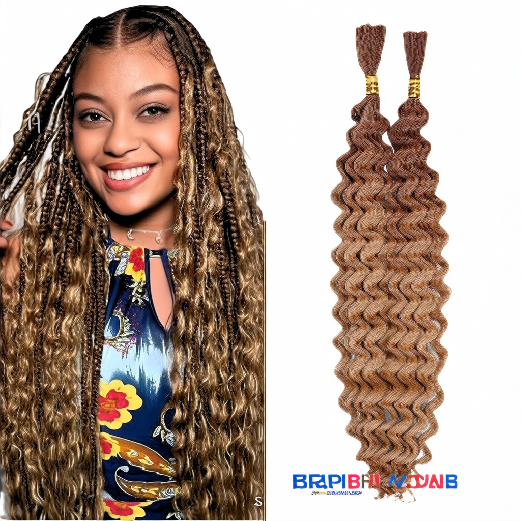 Deep Wave Bohemian Braid Wig Hand-Woven Hair Extensions