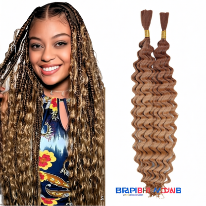 Deep Wave Bohemian Braid Wig Hand-Woven Hair Extensions