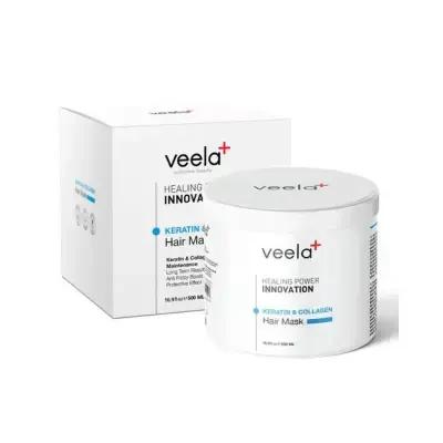 Veela Collagen and Keratin Hair Care Mask for Dry &amp; Damaged Hair - 500ml, Nourishing, Repairing, Intensive Moisturizing