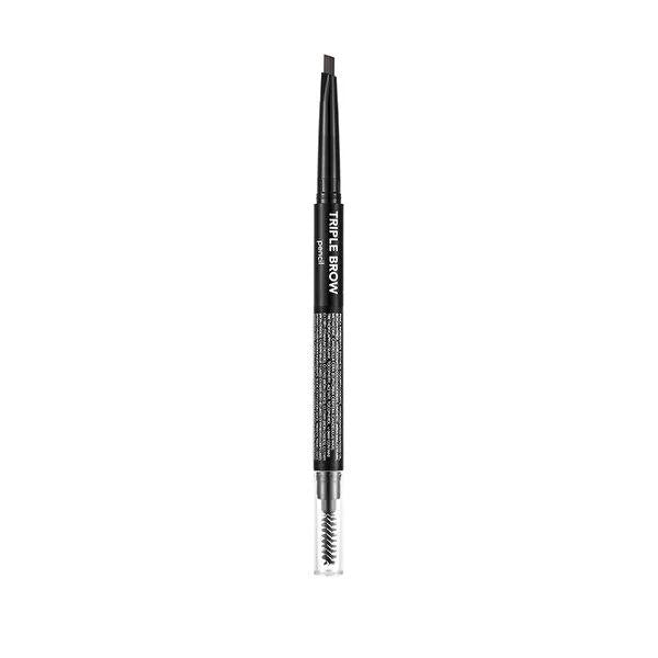 Flormar Triple Brow 001 Brunette Eyebrow Pencil - Creamy, Long-Lasting, 3-in-1 Brow Definer &amp; Shaper