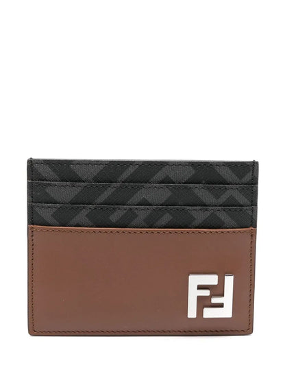 FENDI Mini Leather Card Holder with Seven Slots