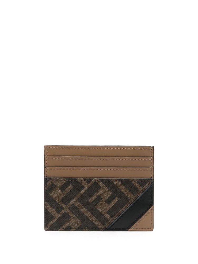 FENDI Coated Canvas Mini Card Holder - 10x8 cm