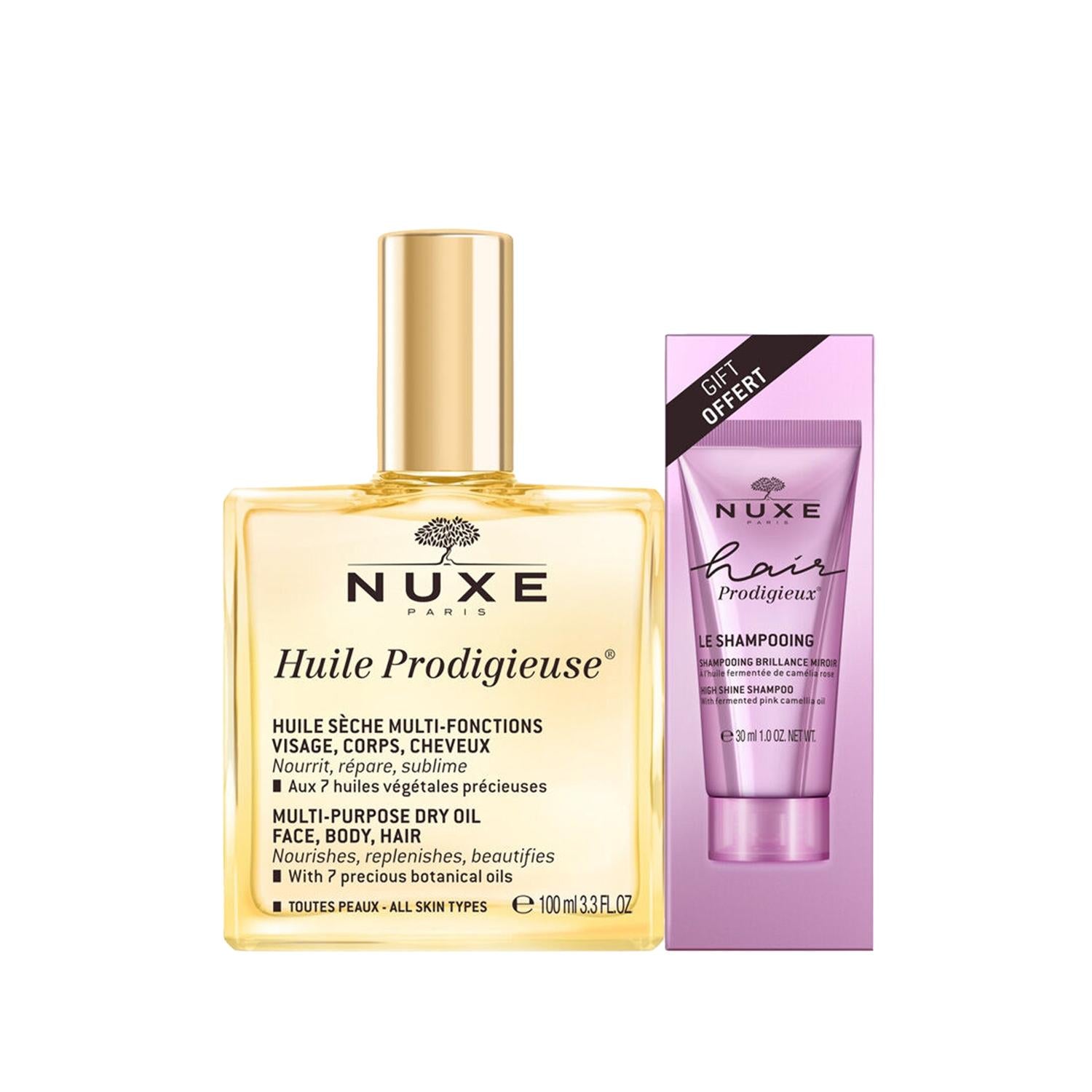 Nuxe Huile Prodigieuse Multi-Purpose Dry Oil Hair Care Gift Set