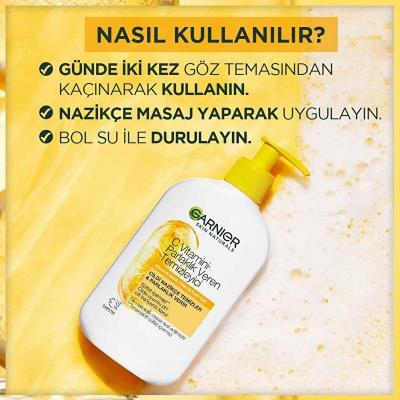 Garnier Vitamin C Brightening Facial Cleanser - 8.45 fl oz, Vegan &amp; Sulfate-Free, Moisturizing &amp; Brightening for Dull Skin