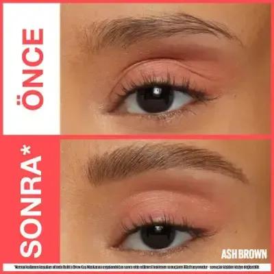 Maybelline Build-A-Brow 2-in-1 Eyebrow Pen &amp; Setting Gel - Ash Brown: Shape, Define &amp; Set Brows for a Lasting, Natural Look