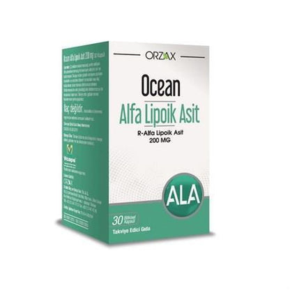 Ocean Alfa Lipoik Asit 200 mg Dietary Supplement - 30 Vegetable Capsules