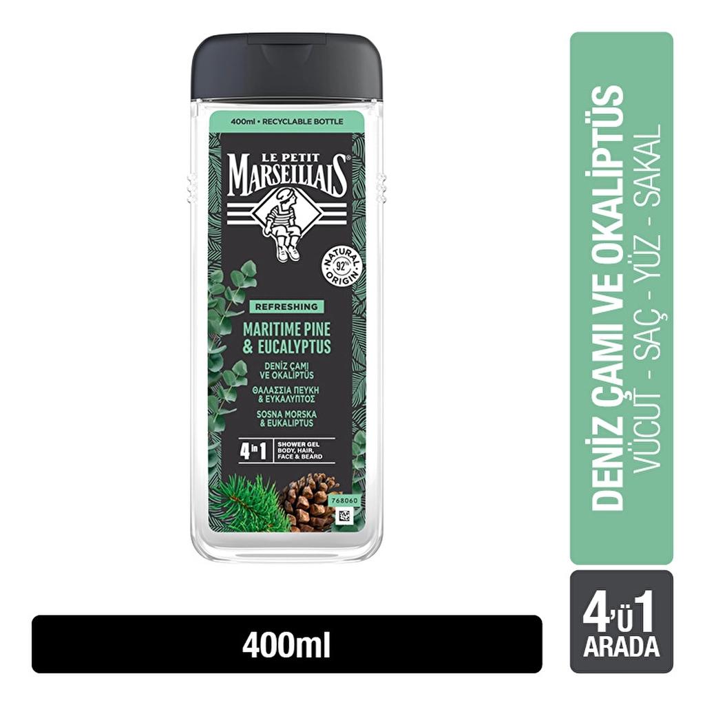 Le Petit Marseillais Shower Gel Sea Pine &amp; Eucalyptus - 400ml | Natural Ingredients
