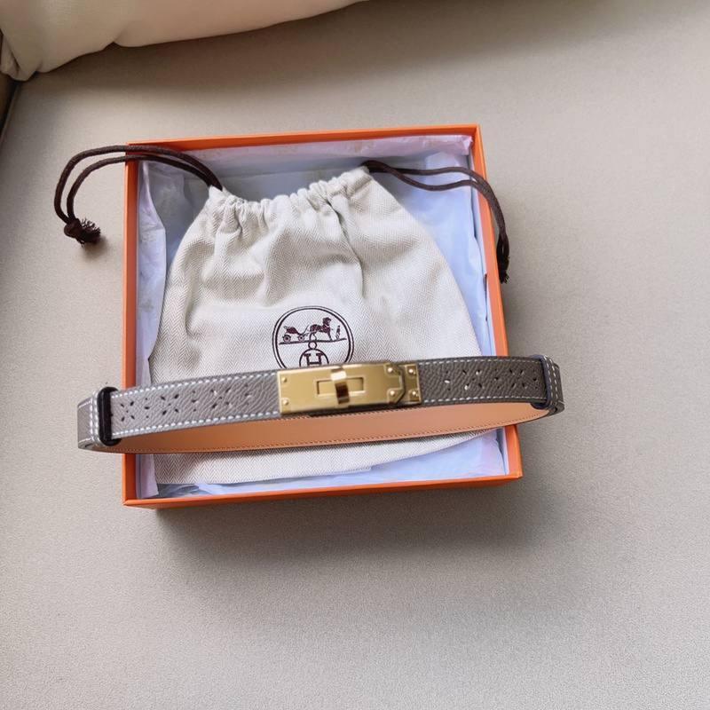 Hermes Men Gold Buckle Belt &