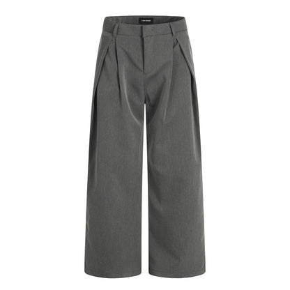 Wide-leg casual trousers