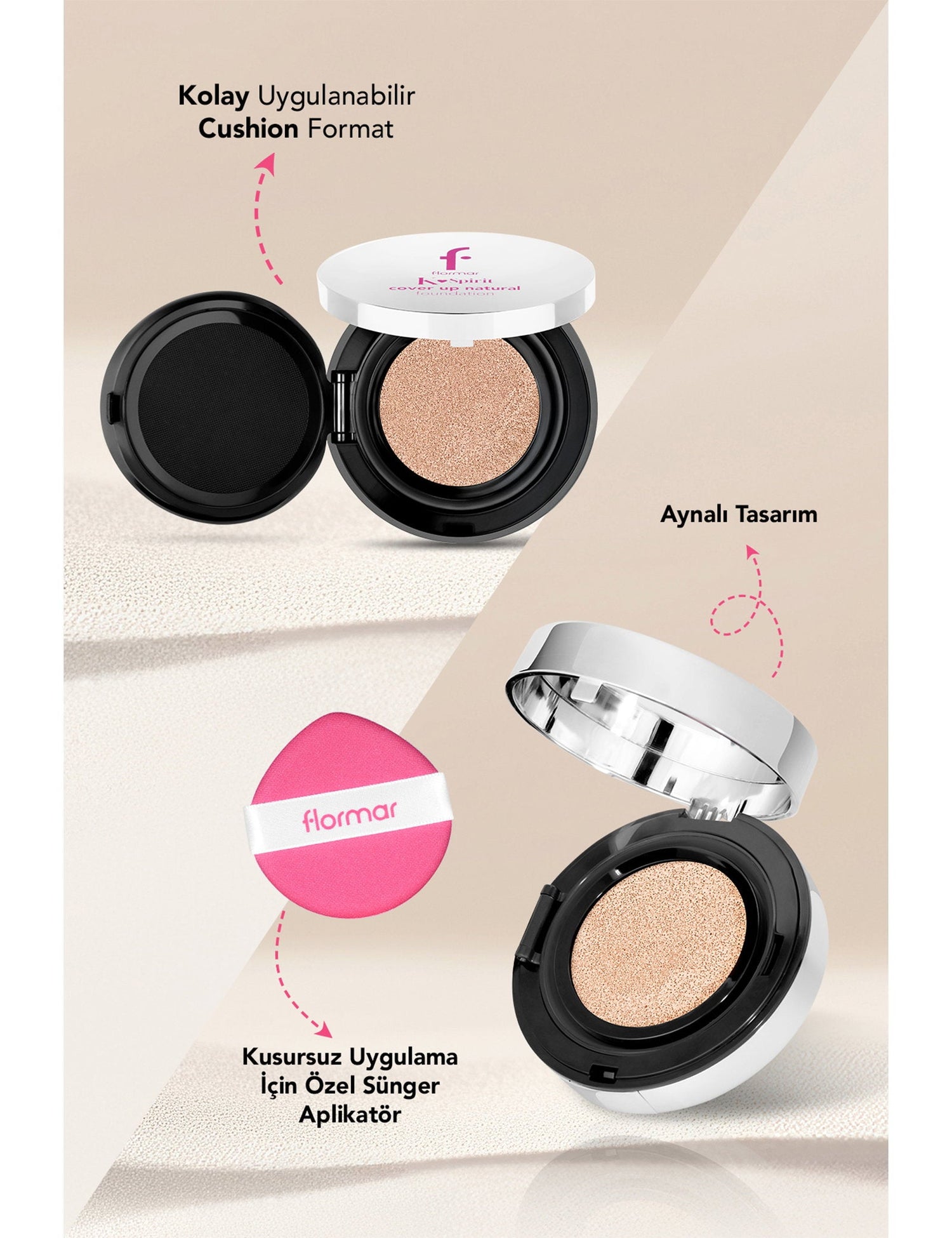 Flormar K-Spirit Cover Up High Coverage Cushion Foundation 15g