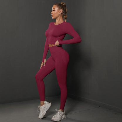 Seamless Pleated Yoga Suits