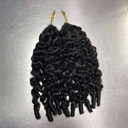 Real Human Hair Crochet Wigs Burmese Curly Extensions