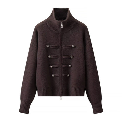 Womens Knitted Open Front Cardigan