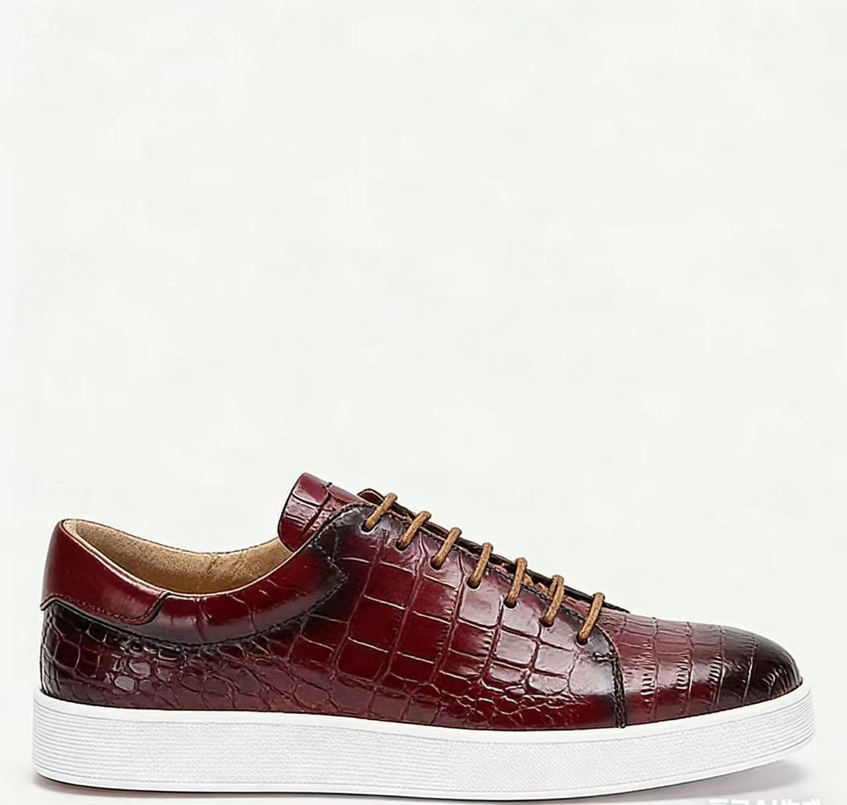 Mens Leather Lace-Up Casual Shoes