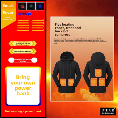 Winter intelligent heat-retaining hiking jacket